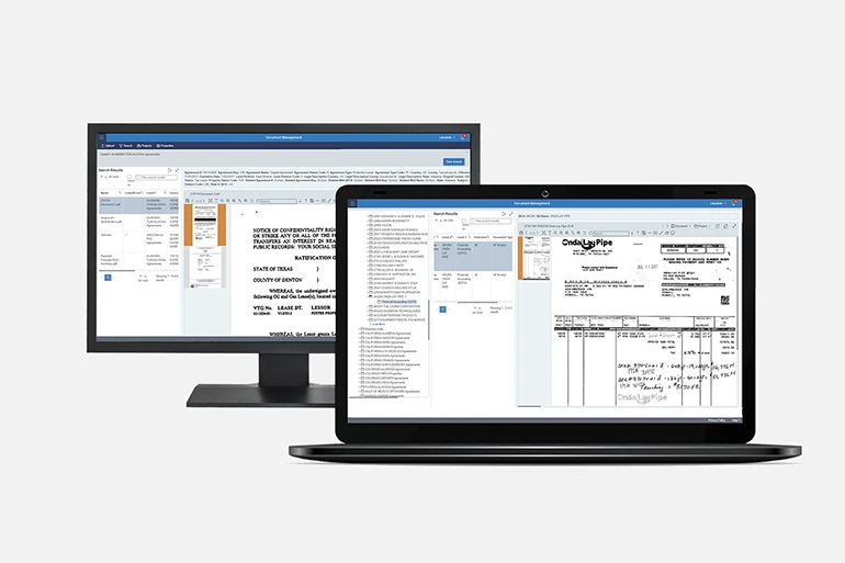 Cloud-Based Oil and Gas Document Management - Product Device Screenshot - Document Management